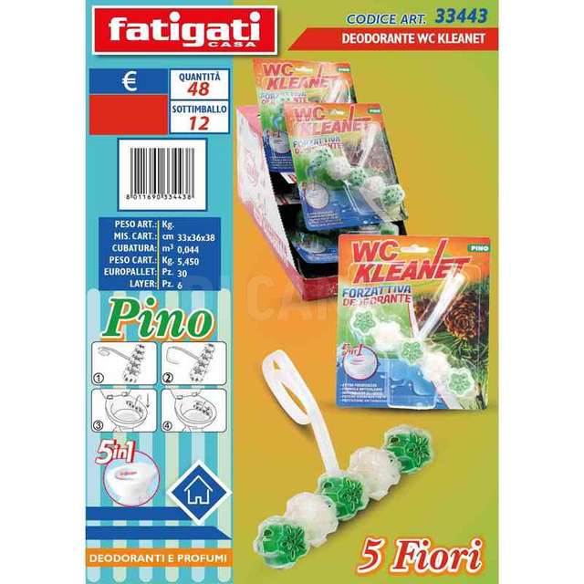 Deodorante wc 5 fiori kleant pino - Principale
