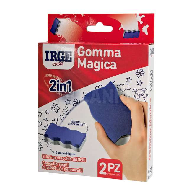 Gomma magica 2 in 1 irge 2 pz cm.13x7x2.5 - Principale