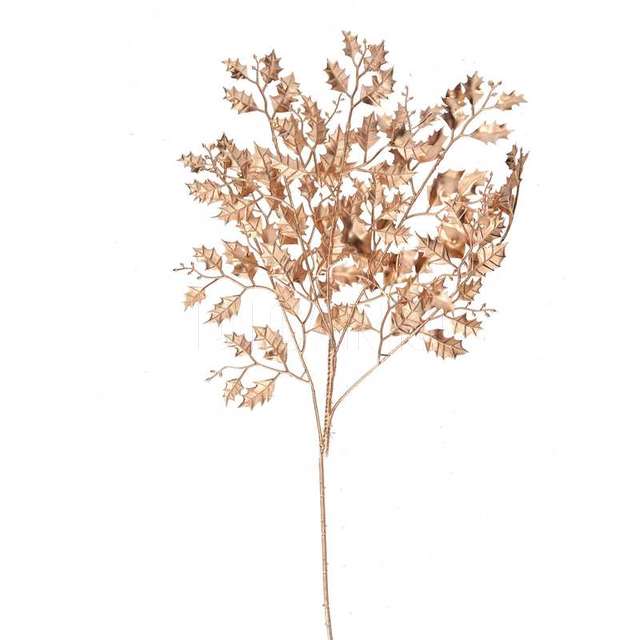 Ramo plastica agrifoglio oro cm74 - Principale