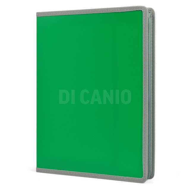 Porta blocco plastica con anelli e cerniera verde - Principale