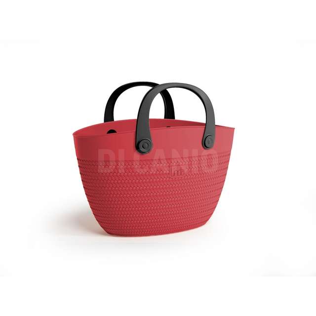 Borsa linda magenta manici plastica - Principale