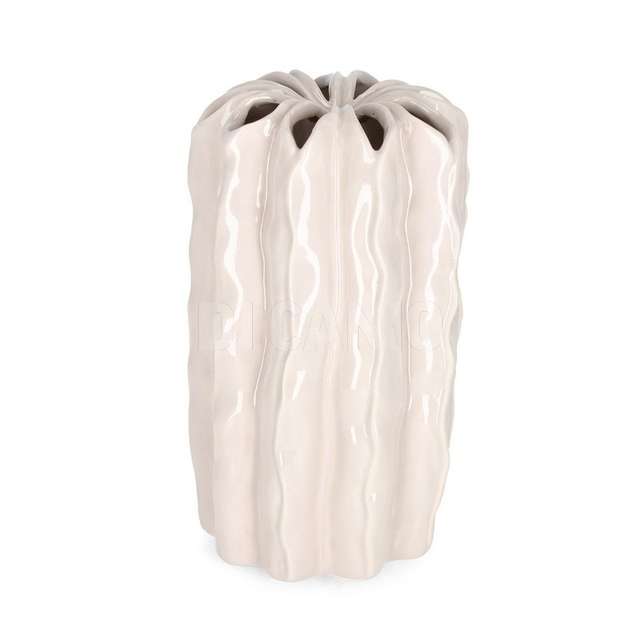 Vaso kichi tondo rosa h27,5 in ceramica - Principale