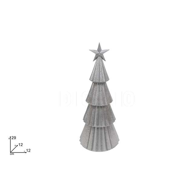 Albero di natale glitterato silver 29 cm. - Principale