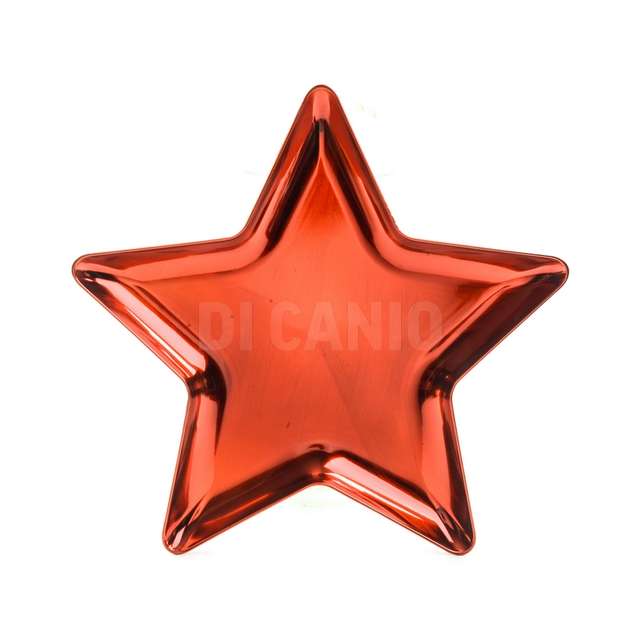 Vassoio stella rosso in plastica 31x31xh.2 cm - Principale