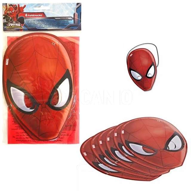 Conf. 6 mascherine spiderman web warrios - Principale