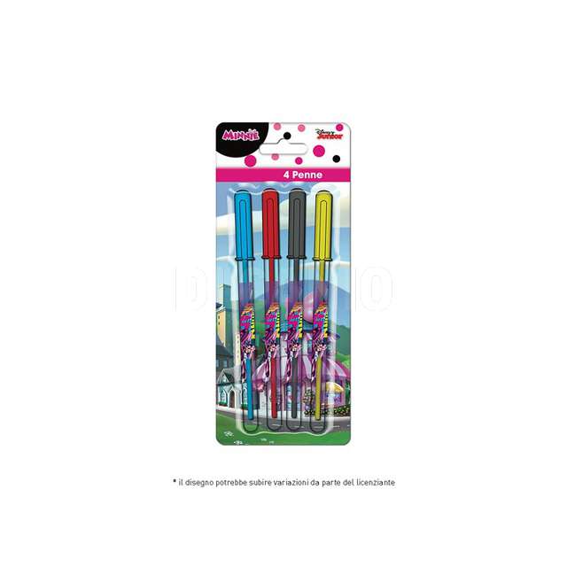Penne colorate 4 pz minnie - Principale