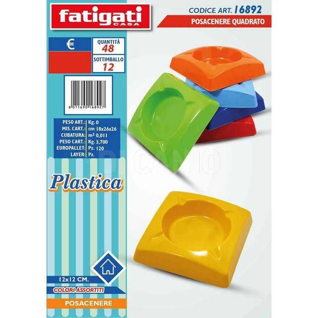 Posacenere plastica quadrata - Principale