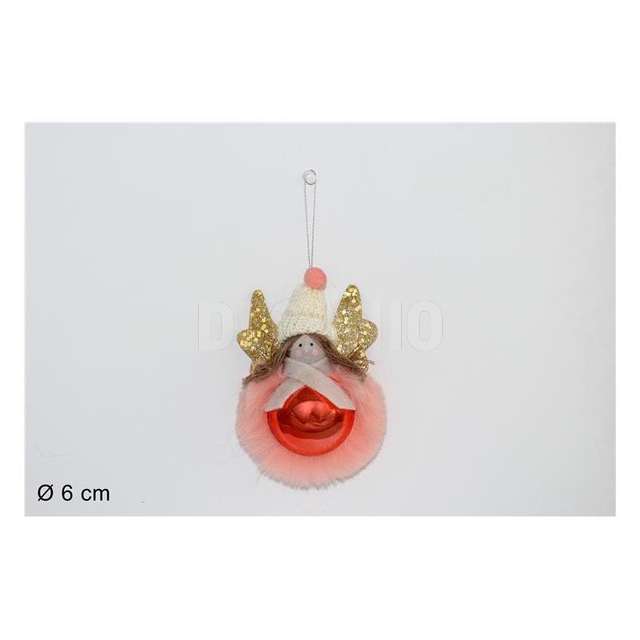 Angelo con pallina 6cm rosa sy19cjhfb-231a-6 pink - Principale