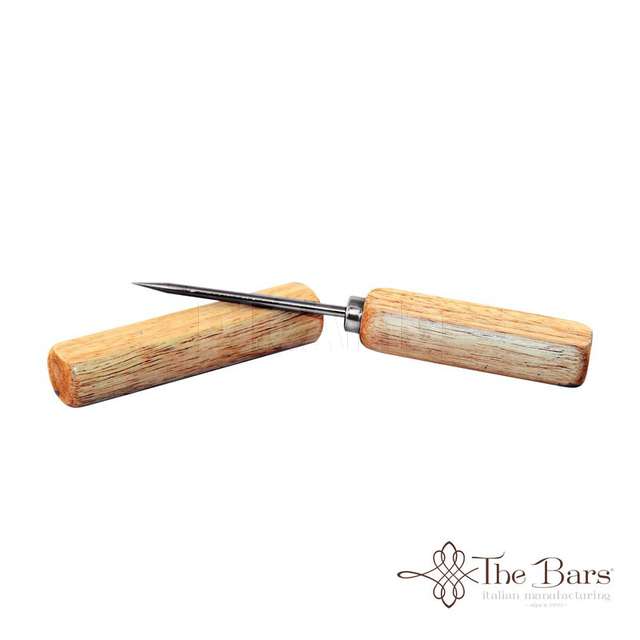 Ice pick s.s. 18-10 w-cover in beech wood-ice pick a.inox manico legno - Principale