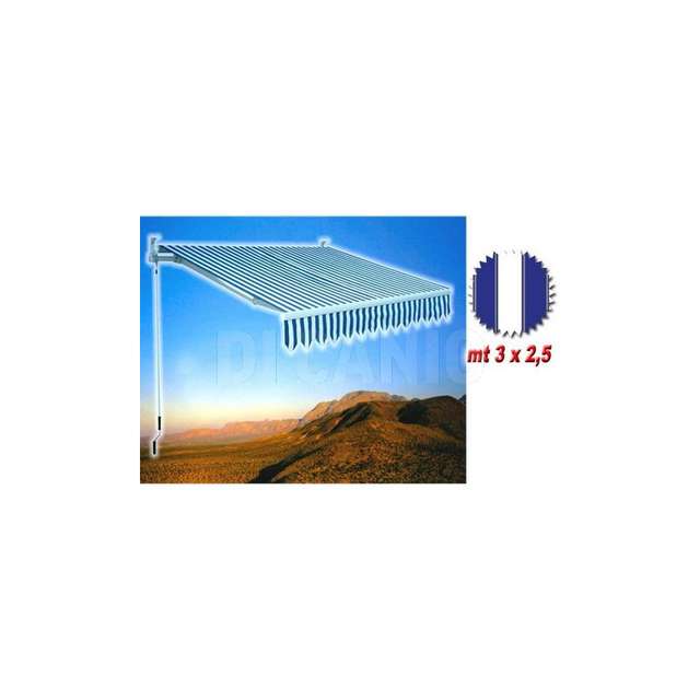 Tenda sole estiva mt3x2,5 gr280 pol.b.co_blu (1) pa-1756-38- - Principale