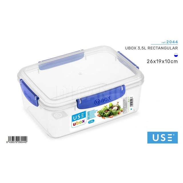 Contenitore ubox 3,5l rettangolare 26x19x10cm - Principale