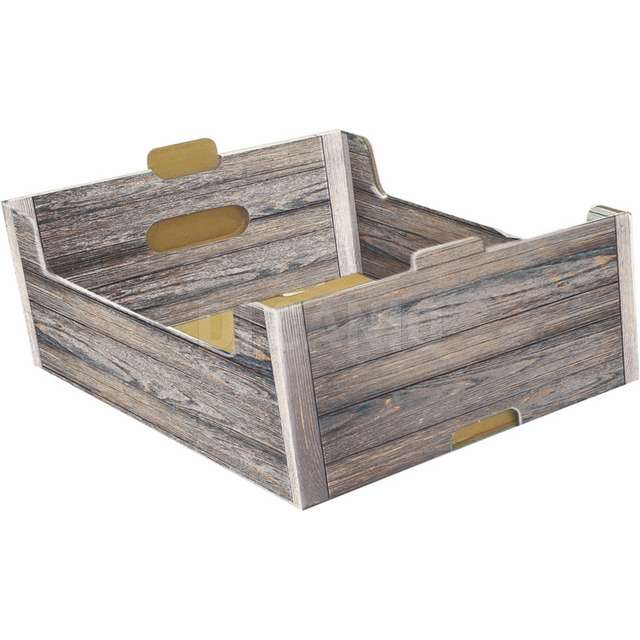 Cassettina cartone media cm.35.5x24x12.5 vintage wood - Principale