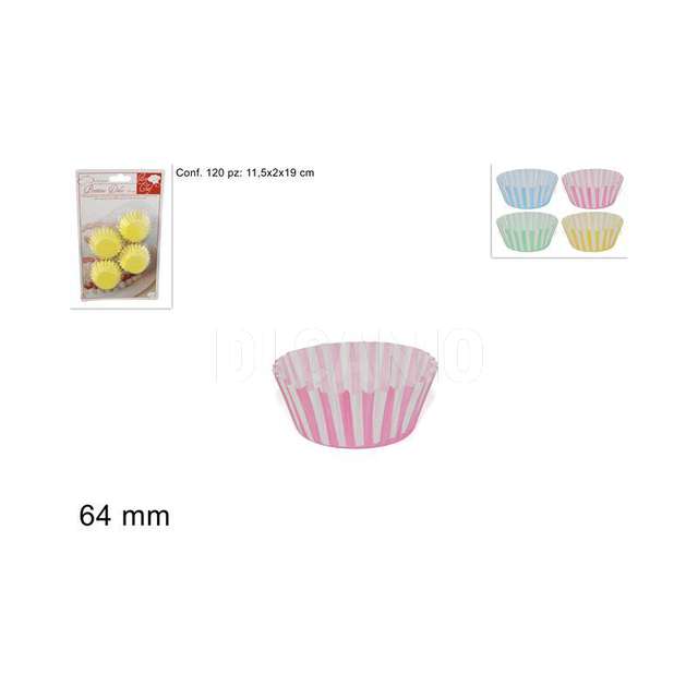 Pirottini dolci carta righe 120pz - Principale