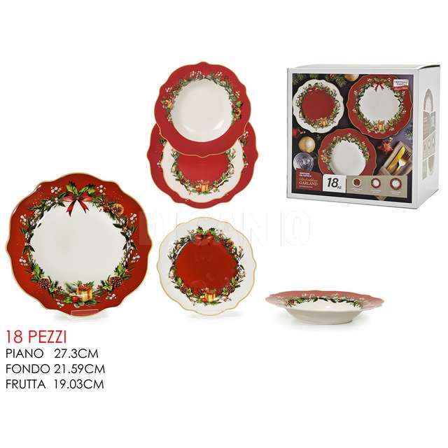 Serv.tav.18pz enchanted garland porc. - Principale