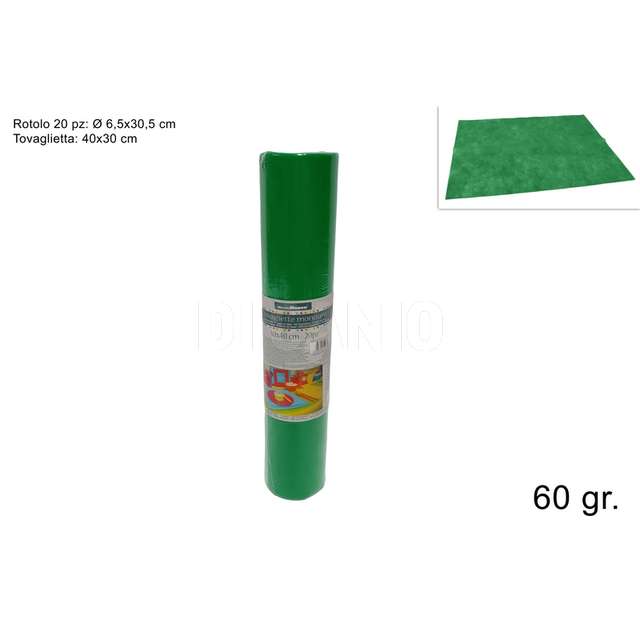 Tovagliette a strappo runner tnt 20pz 30x40 verde foresta - Principale