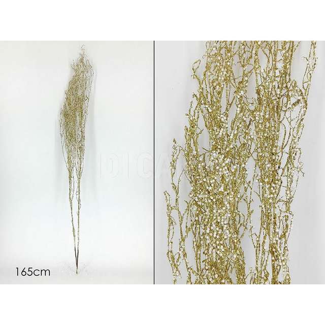 Ramo 165cm oro c_bacche bianche g.t. 490127 - Principale