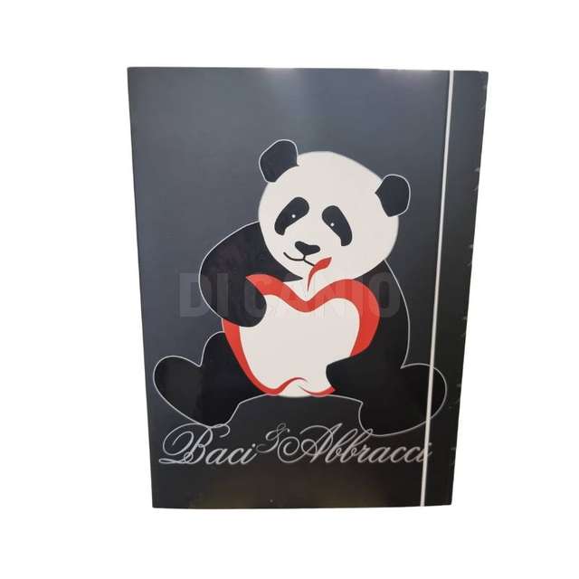 Cartellina 3 lembi c_elastico baci&abbracci panda - Principale