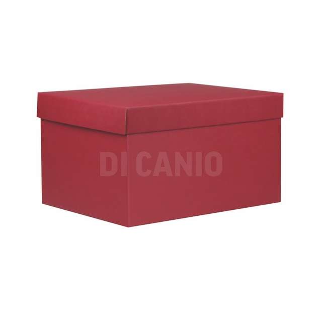 Scatola cartonde fond e coprchio rosso cm.38.5x30x22 linea 1100 - Principale