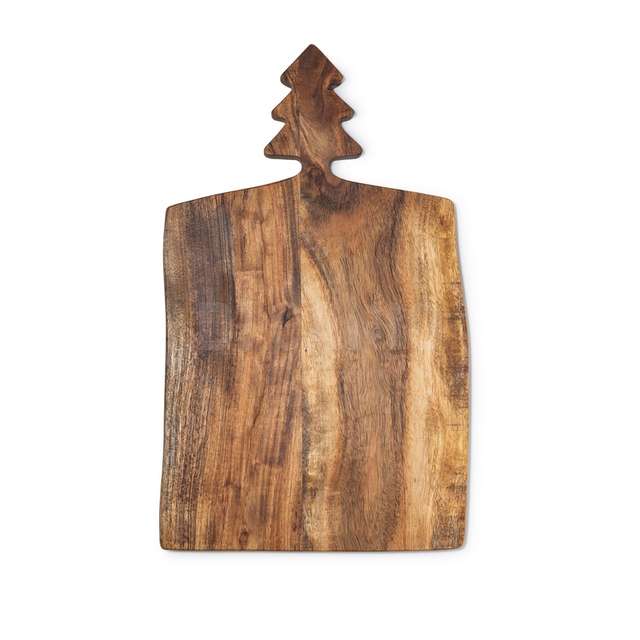 Tagliere manico albero in legno naturale 40x22xh.1.5 cm - Principale