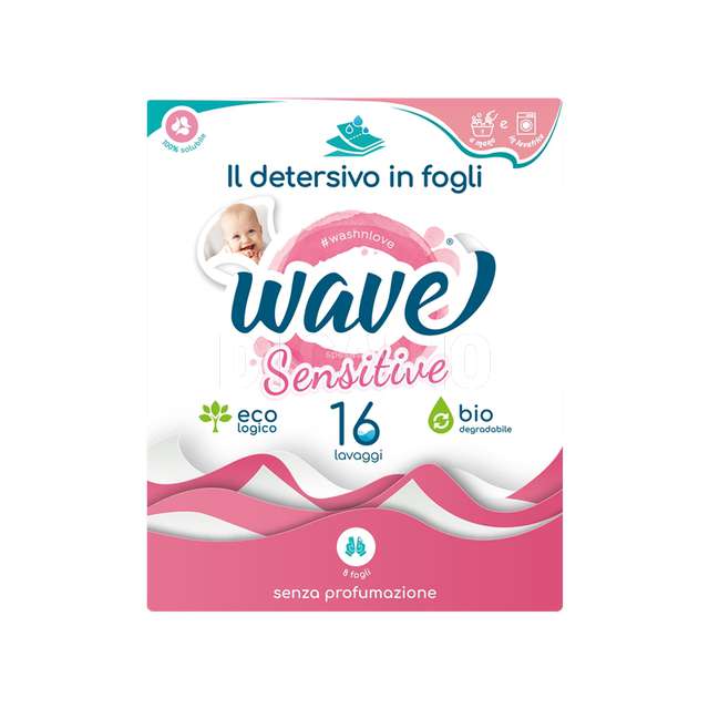 Wave detersivo in fogli sensitiv 16 lavaggi - Principale