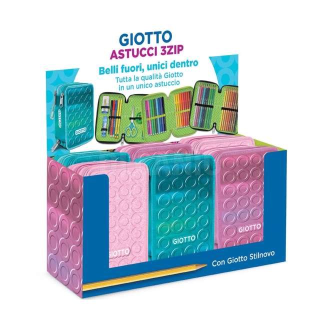 Astuccio 3 zip giotto shing 6 colori fila - Principale