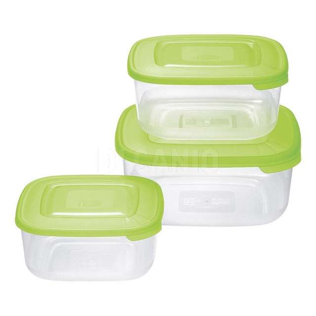 Set 3 frigo box quadrati lt.2.5 lime tontarelli - Principale