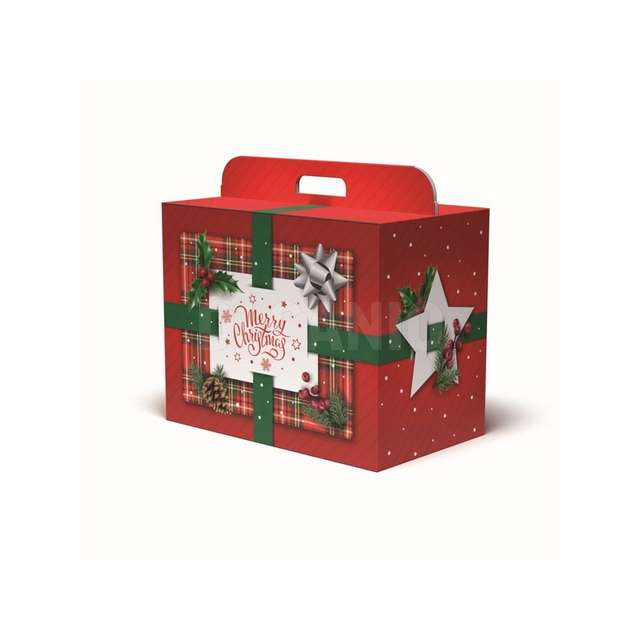 Scatola panettone cm.43x26x34 tartan - Principale