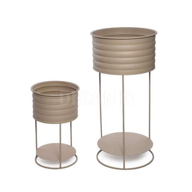 Set 2 portavaso con struttura in metallo 19x31/25.5x53 - Principale