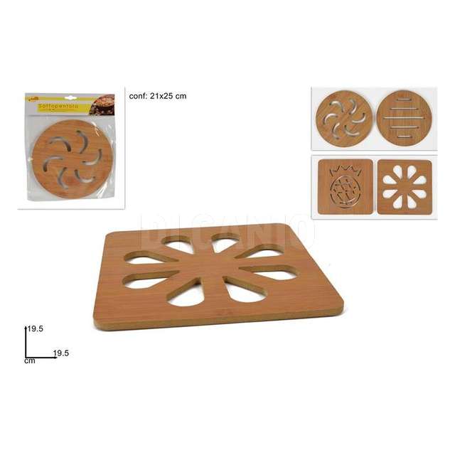 Sottopentola legno 19,5cm assortiti - Principale