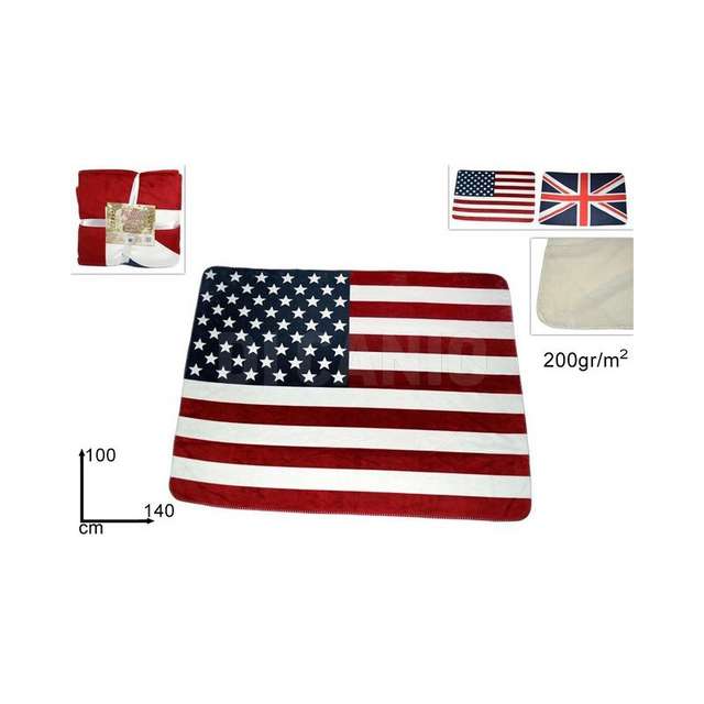 Plaid bandiere c_pelliccia 2ass200gsm 100*140cmsml02s_869+pf07pss due esse - Principale