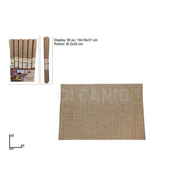 Tovaglietta pvc 30x45 cm bianco in display - Principale