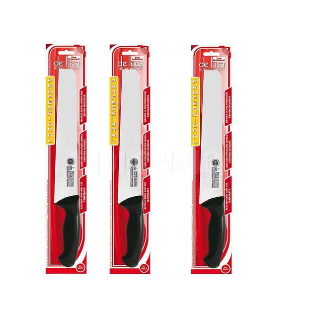 Coltello salumi inox m_plast. cm.26 deluca.-3457-26- - Principale
