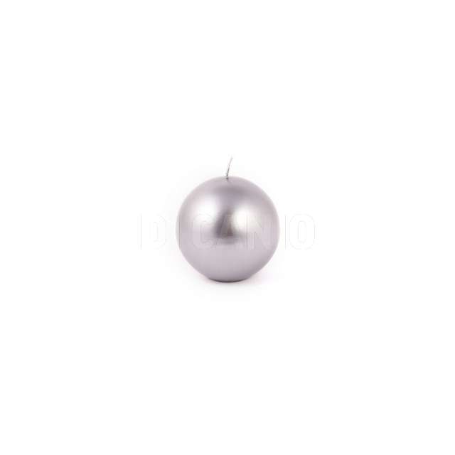 Candela sfera silver grey diam. 8 cm. - Principale
