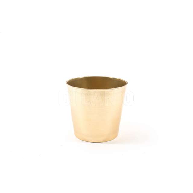 Vaso in plastica foglia oro diam.17x15cm - Principale