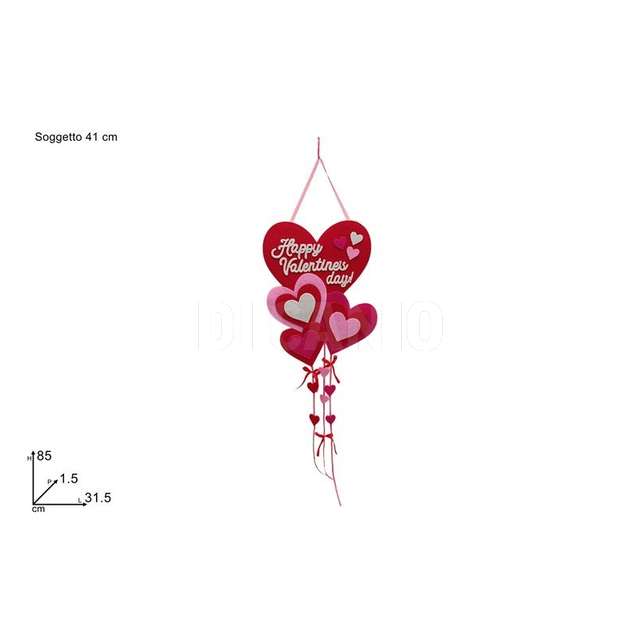 Appendino san valantino cuori con scritta - Principale