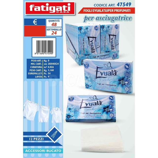 Fogli evuala super profumati 12 pz - Principale