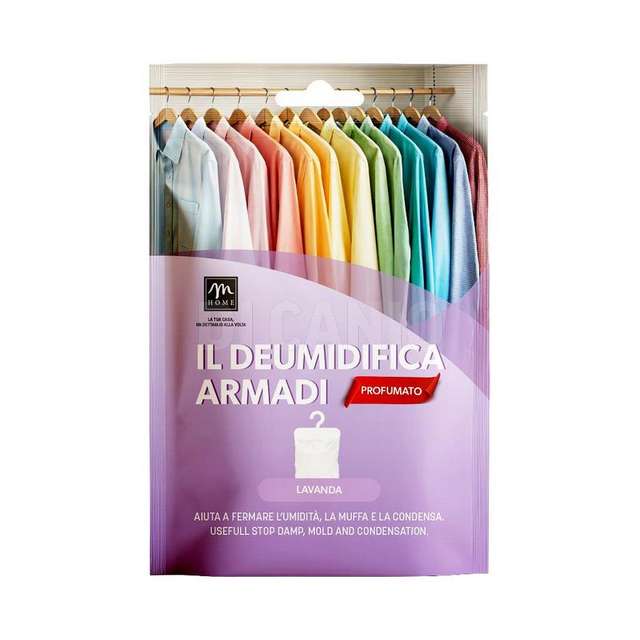 Deumidificatore lavanda in plastica con calciocloruro diidratato per armadi 500 - Principale