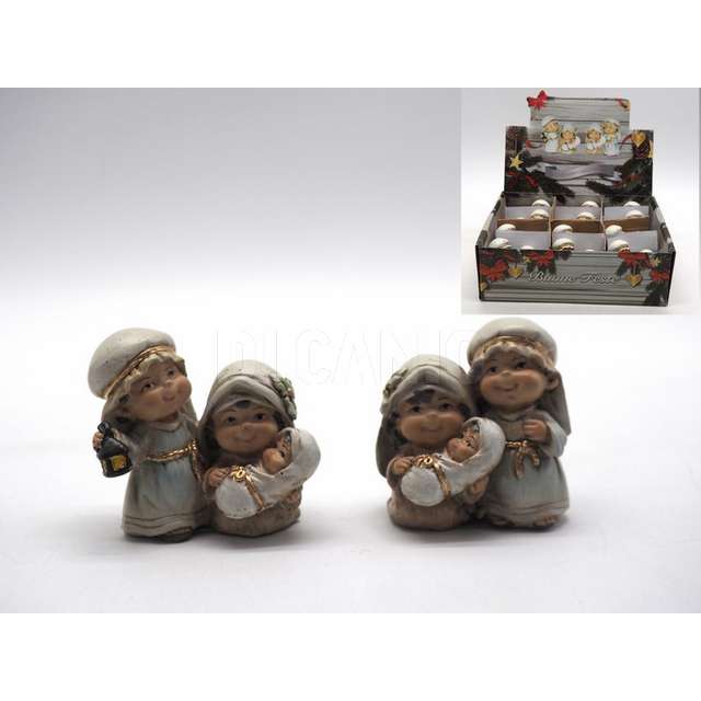 Nativita bambini pz.unico h.5.5x6x3.5cm. pastello creare - Principale