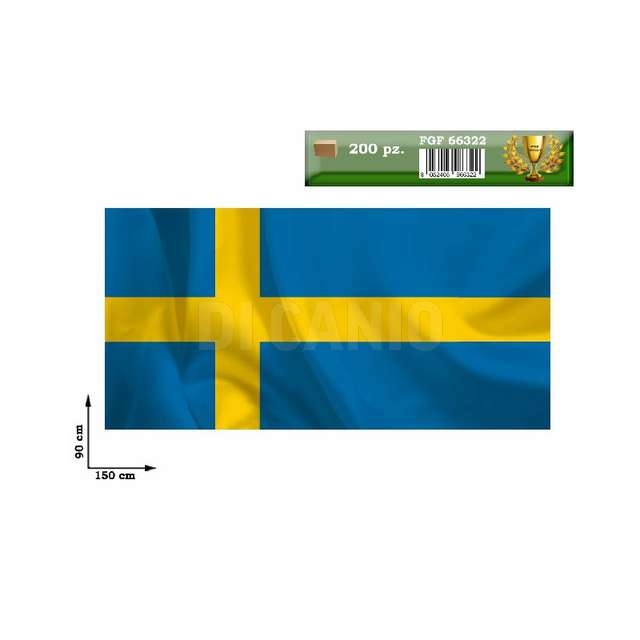 Bandiera nazione svezia 90x150 asta non inclusa - Principale