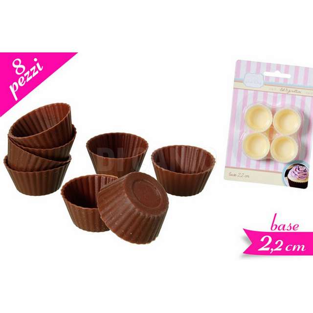 Set 8 pirottini silicone 3.5cm choco 2as g.hill 609559 - Principale