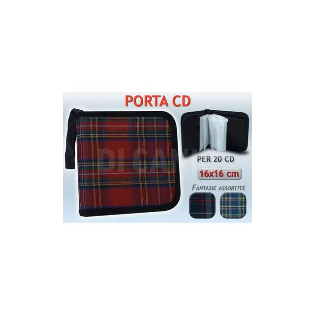 Custodia porta cd in tessuto scozzese (12_240) mc - Principale