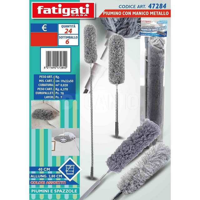 Piumino 40cm c/man metallo allung.2 - Principale