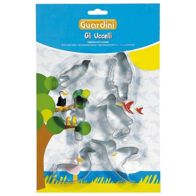 Set 6 taglibiscotti uccelli guardini - Principale