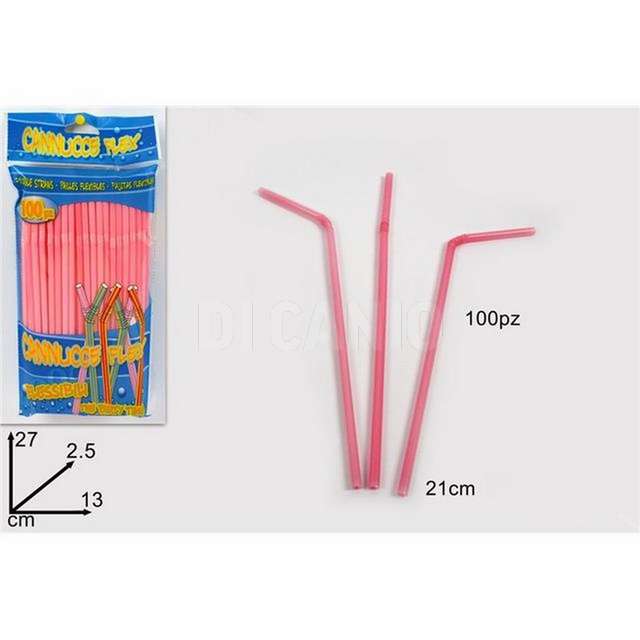 Cannucce flessibili 100pz rosa due esse - Principale