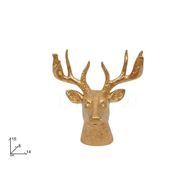 Testa renna 15 cm. oro - Principale