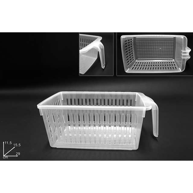 Contenitore salvaspazio per frigo con manico cm.29x15.5 - Principale