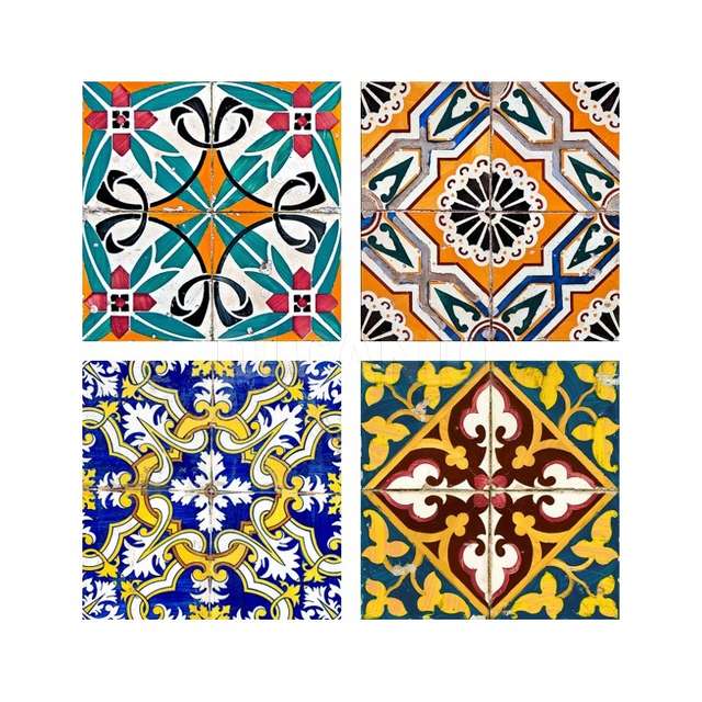 Quadro canvas 16x16 azulejos ass. - Principale