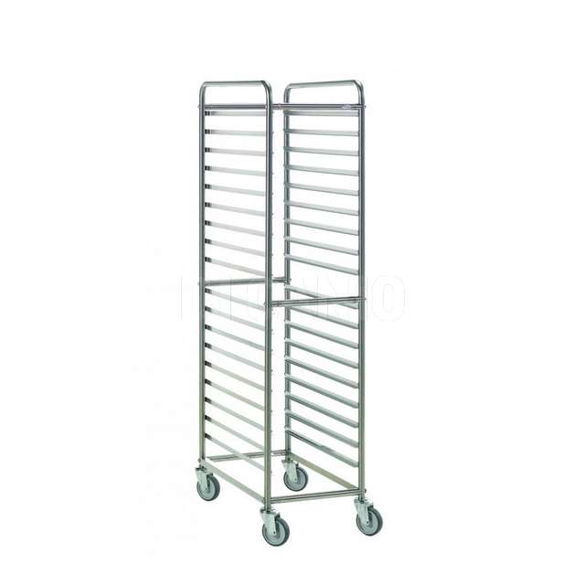 Carrello inox gastronom 18 teglie 1-1 h.65 con guide rivettate - Principale