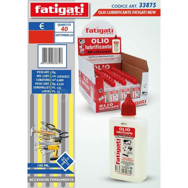 Olio lubrificante 100ml fatigati ne - Principale