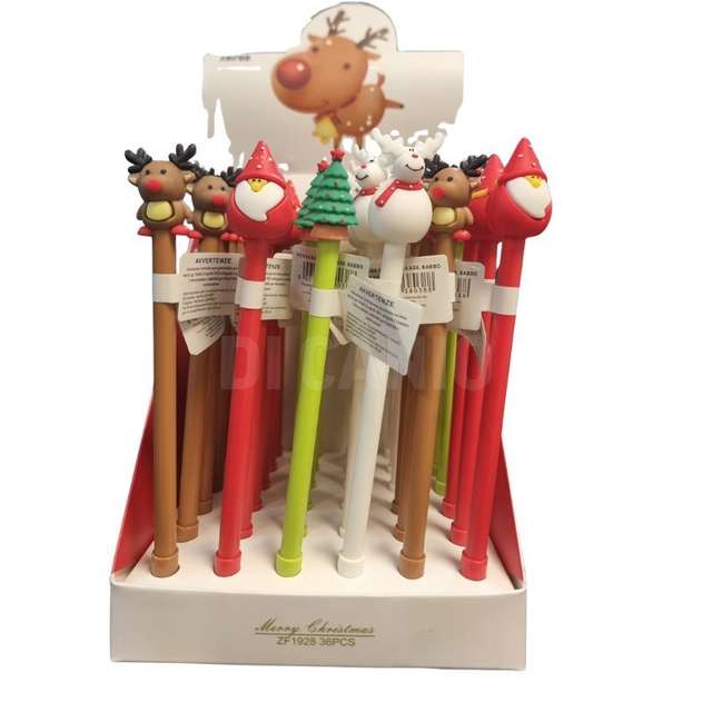 Penna c/decoro natalizio assortito - Principale
